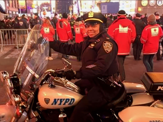 This is a photo of CSSS director Leslie Etheridge when she was an officer with the NYPD 